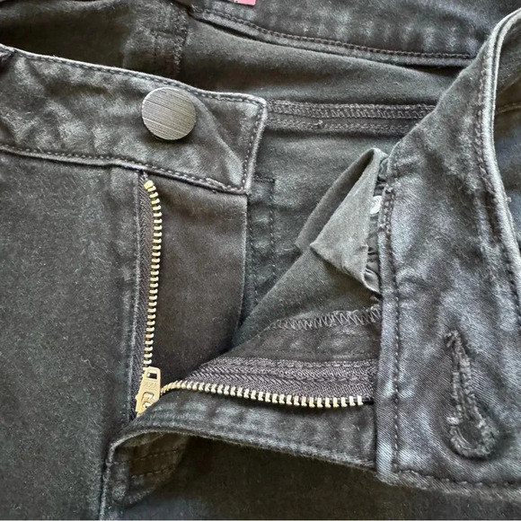 Cabi Style # 3189 Black Denim Jeans New Crop Straight Cropped 4 - Picture 4 of 12